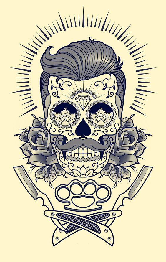 tatuajes calaveras mexicanas diseños 1 » Tatuajes de Calaveras Mexicanas (+Significados) 34