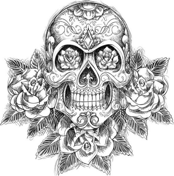 tatuajes calaveras mexicanas diseños 3 » Tatuajes de Calaveras Mexicanas (+Significados) 38