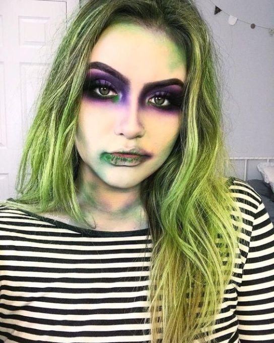 maquillaje de bruja verde 1 » Maquillajes de Brujas para Halloween 26