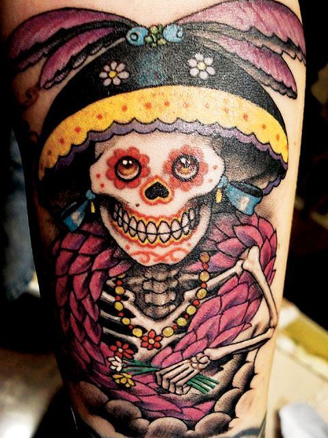 calaveras mexicanas tattoo tatuajes 1 » Tatuajes de Calaveras Mexicanas (+Significados) 3