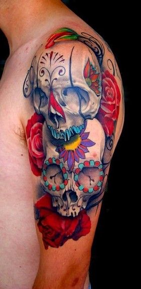 calaveras mexicanas tattoo tatuajes 23 » Tatuajes de Calaveras Mexicanas (+Significados) 33