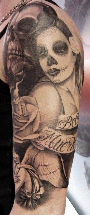 imagenes catrinas tattoo tatuajes 4 » 97 Geniales Tatuajes de Catrinas (+Significados) 39