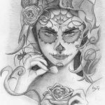 catrinas diseños bocetos tatuajes 1 » 50 Diseños de Catrinas y Bocetos de Tatuajes de Calaveras Mexicanas 13