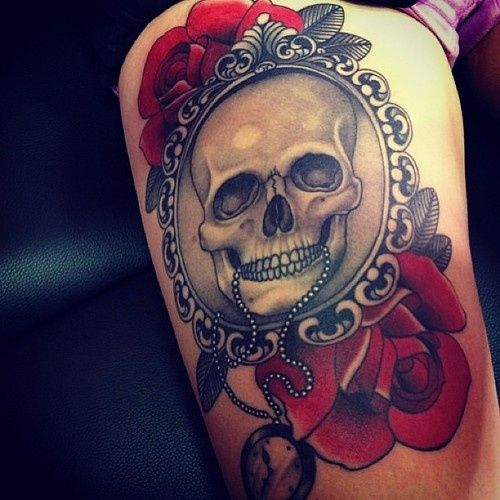tatuajes calaveras con rosas 3 » 30 Tatuajes de Calaveras para inspirarte 4