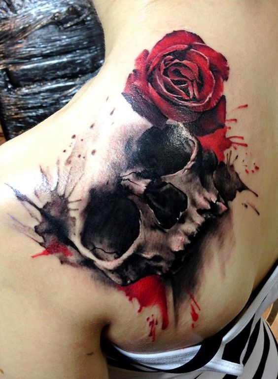 tatuajes calaveras con rosas 4 » 30 Tatuajes de Calaveras para inspirarte 5